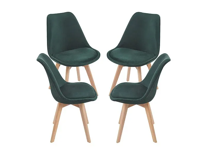 Packs Sillas Comedor – Pack 4 Sillas Synk Terciopelo – Verde oscuro
