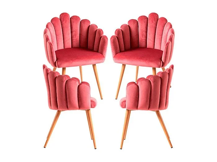 Packs Sillas Comedor – Pack 4 Sillones Main Terciopelo – Rosa