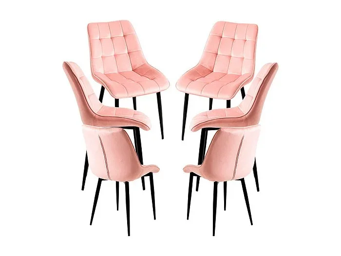 Packs Sillas Comedor – Pack 6 Sillas Cade Terciopelo – Rosa