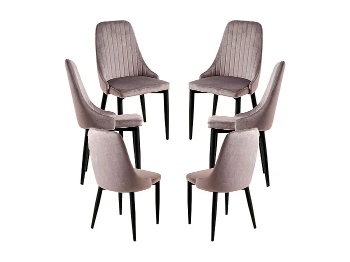 Packs Sillas Comedor – Pack 6 Sillas Kan Terciopelo – Gris