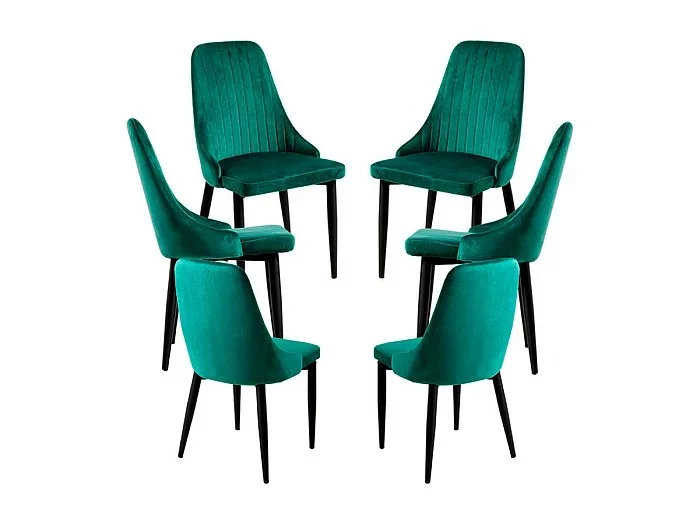 Packs Sillas Comedor – Pack 6 Sillas Kan Terciopelo – Verde