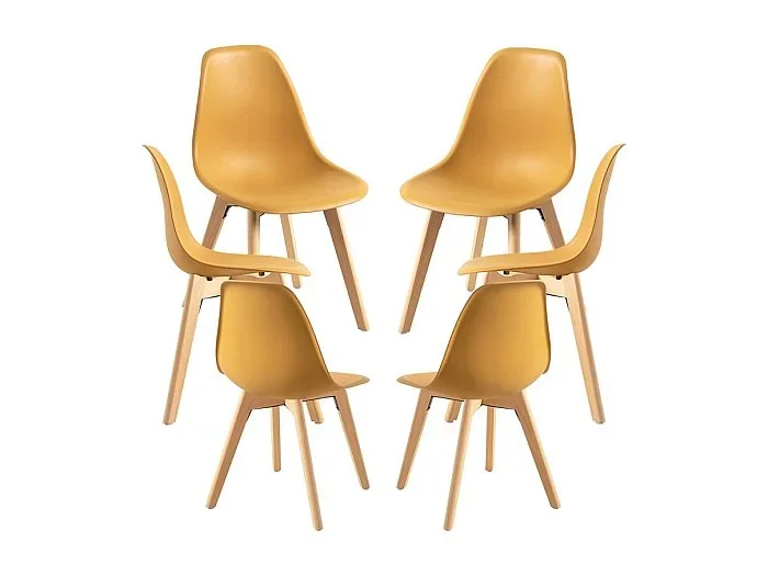 Packs Sillas Comedor – Pack 6 Sillas Kelen – Mostaza