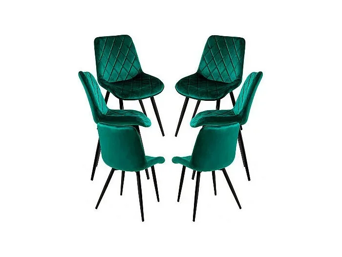 Packs Sillas Comedor – Pack 6 Sillas Min Terciopelo – Verde