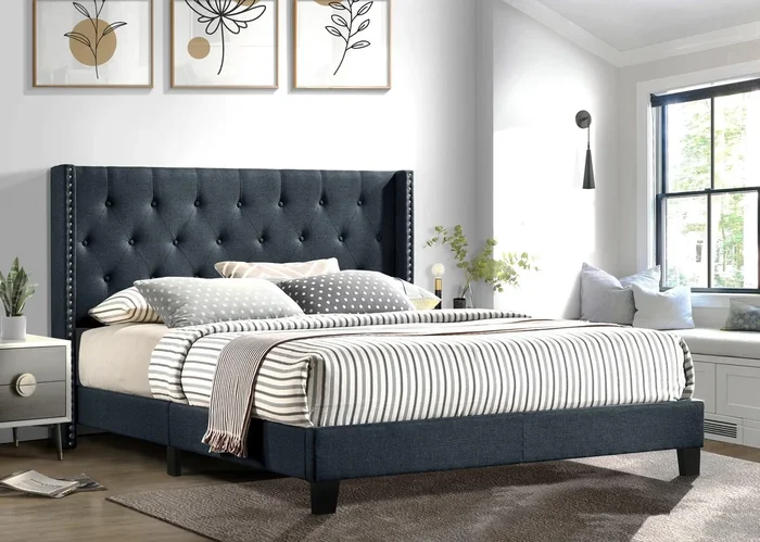 Palace Charcoal Twin Platform Bed