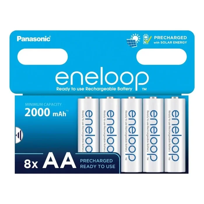 Panasonic – 8 pz Pilas recargables AA Eneloop 2000 mAh