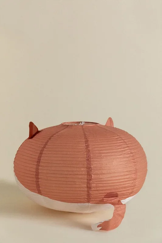 Pantalla para Lámpara en Papel de Arroz Mignod Kids Rojo Teja – SKLUM
