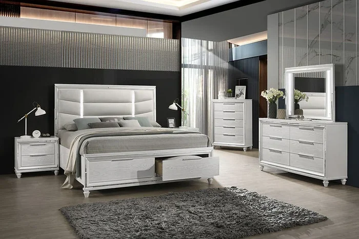 Paola Pale Almond Platform Bedroom Set