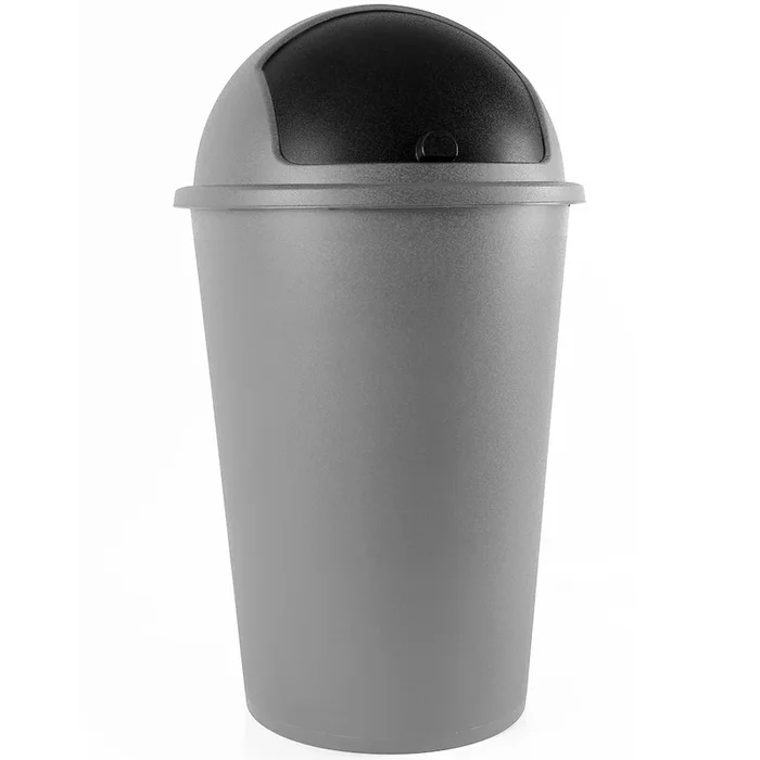 Papelera Plástico Plata 50L