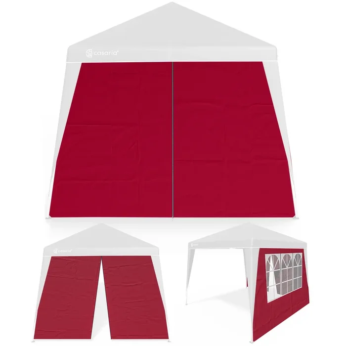 Pared Lateral Pabellón Plegable Capri Set de 2 Rojo 3x3m