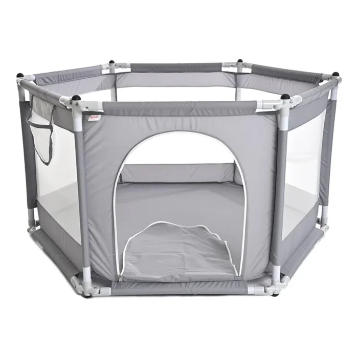 Parque de juegos de 120 cm gris