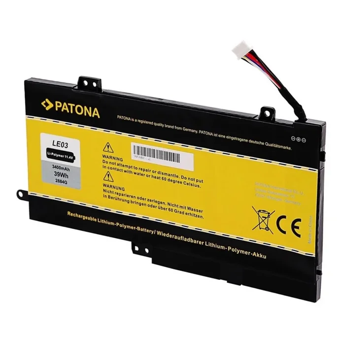 PATONA – Batería HP Envy x360 m6 3400mAh Li-Pol 11,4V LE03XL