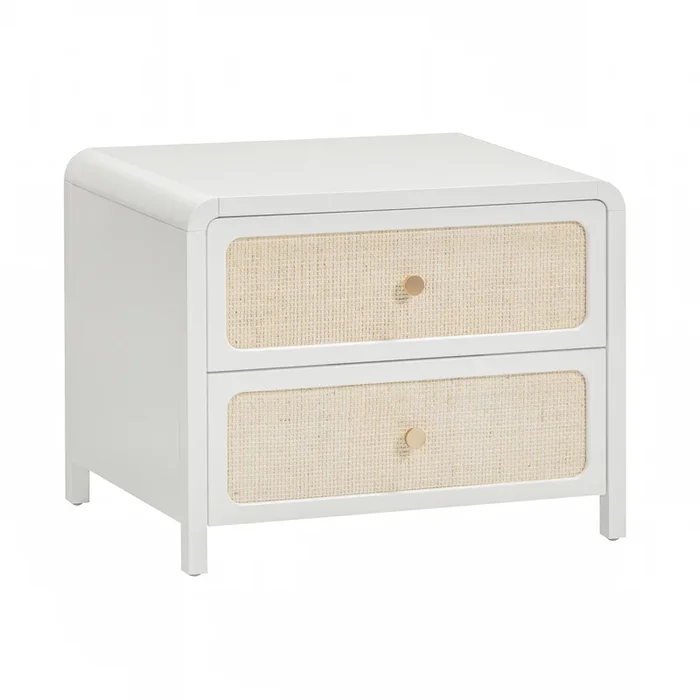 Patty Rattan 2 Drawer Nightstand