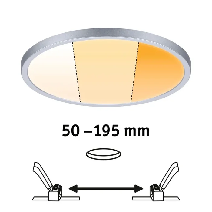 Paulmann 92992 – LED/16W IP44 Lámpara empotrada de techo para baño AREO 230V 2000/3000/4000K Ø 23 cm cromo mate