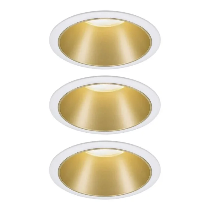 Paulmann 93406 – JUEGO 3xLED/6,5W IP44 Luz empotrable de baño regulable COLE 230V