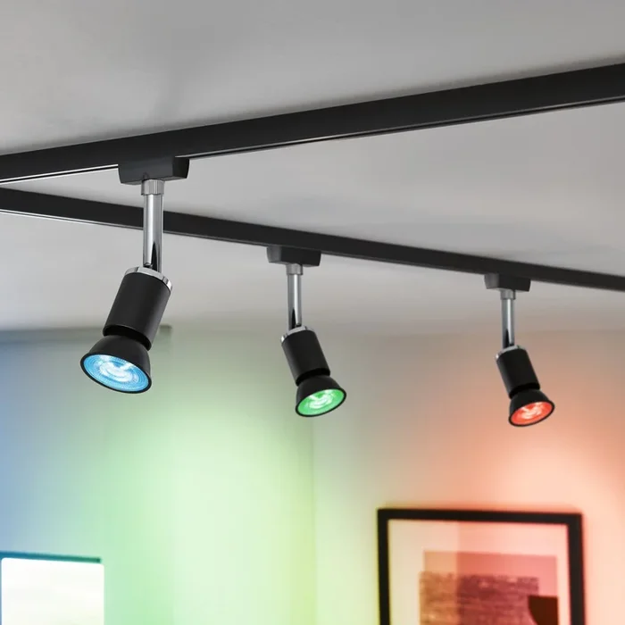 Paulmann LED GU10 4,8W 350lm ZigBee negro 3 ud