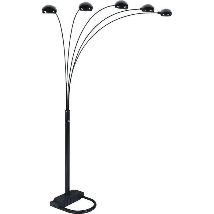 Peacock Arc Black 82″ Floor Lamp