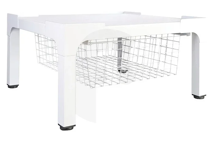 Pedestal universal ajustable para lavadora o secadora blanco con cesto 60601400