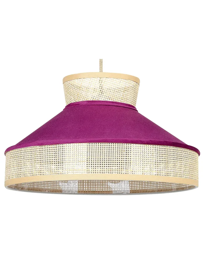 Pendant Lamp BATALI Rattan Fuchsia Pink