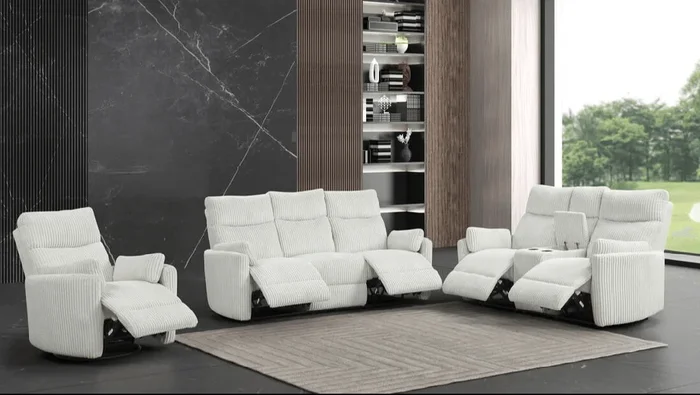 Peppi Beige 3-Piece Reclining Living Room Set