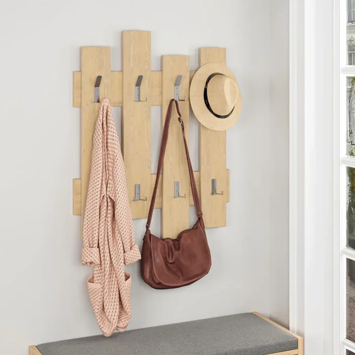 Percha de pared WAVE 81×64 cm beige