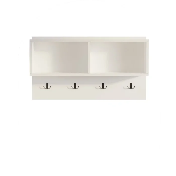 Perchero Brian Guardarropa Con Estante – Venprodin – 92 Cm Blanco