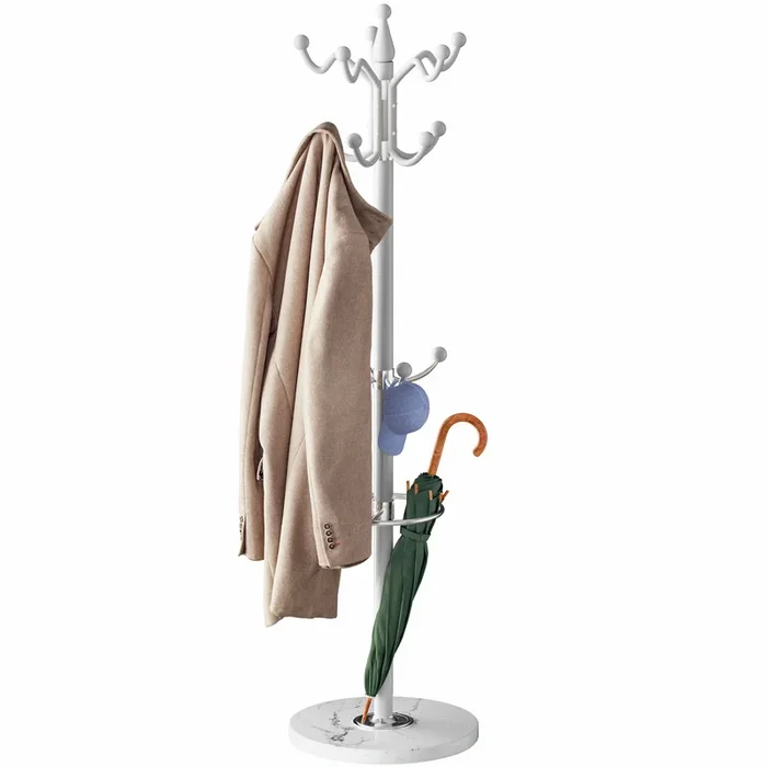 Perchero de pie blanco 173cm giratorio 360°