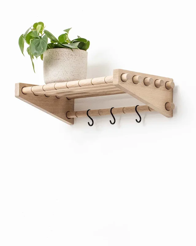 Perchero Moodrack Roble oscuro 98 cm – Hannun