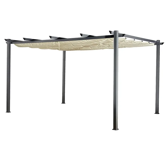 Pérgola independiente 3 × 4m CASSIS beige – estructura de aluminio