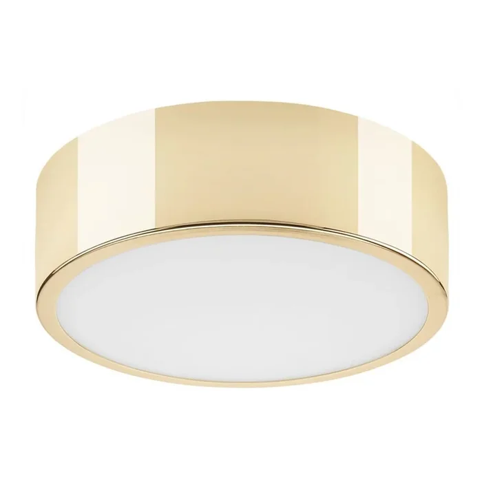 Plafón DANTE 1xE27/60W/230V diá. 26 cm dorado