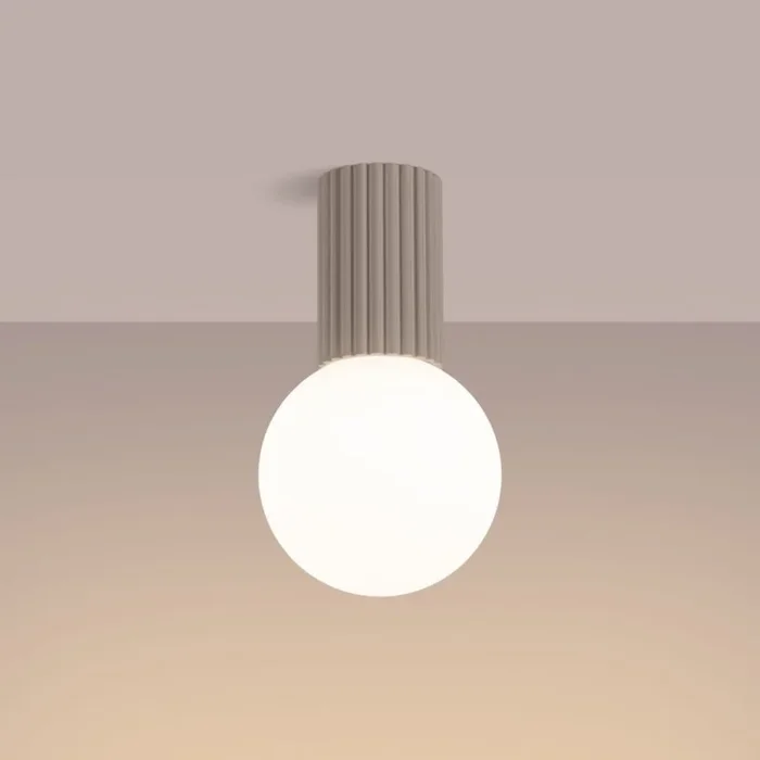 Plafón de baño HALO 1xG9/8W/230V diá. 12 cm IP44 beige