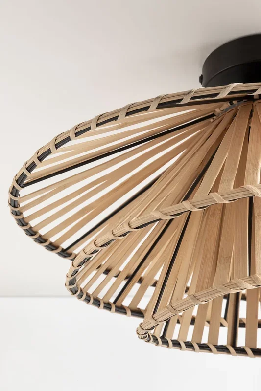 Plafón de Techo en Bambú Taroucas Negro – Madera Natural – SKLUM