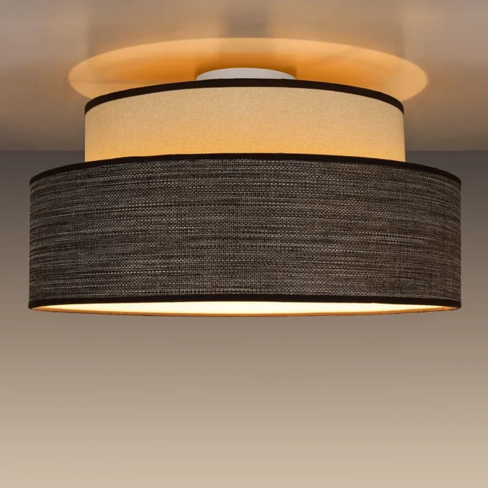 Plafón GRACE 1xE27/60W/230V diá. 40 cm color crema/marrón