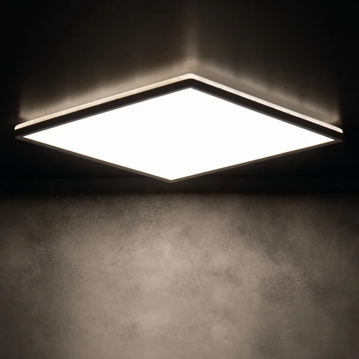 Plafón LED AZPO LED/12,3W/230V 3000/4000/6000K 22,5×22,5 cm IP54 negro