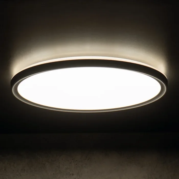 Plafón LED de baño AZPO LED/18,5W/230V diá. 29 cm IP54 negro