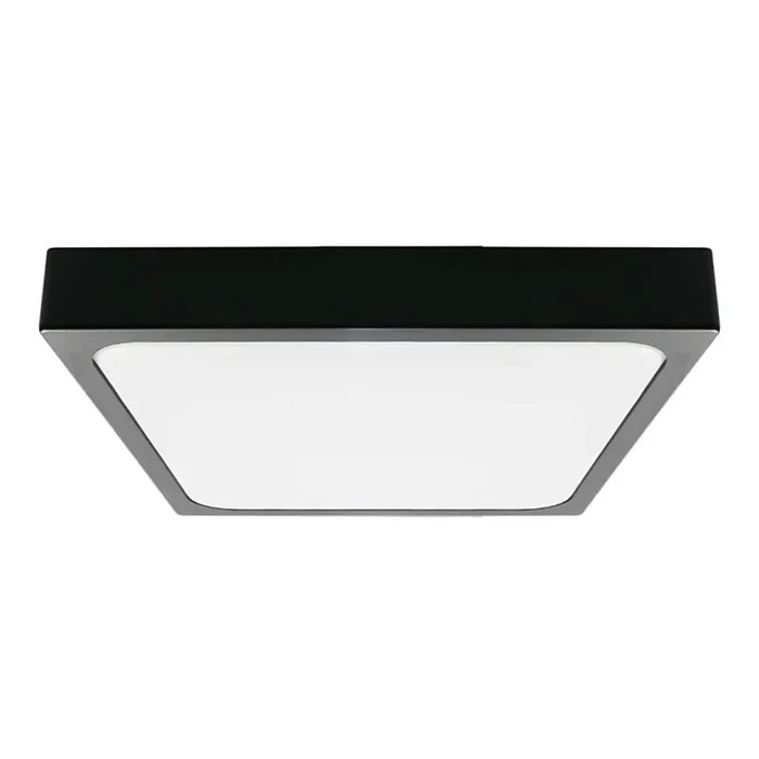 Plafón LED de baño LED/30W/230V 6500K IP44 42×42 cm negro