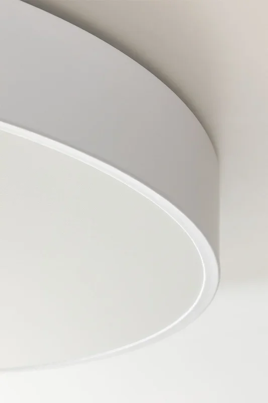 Plafón LED Jan Ø40 cm Blanco – Madera Natural – SKLUM