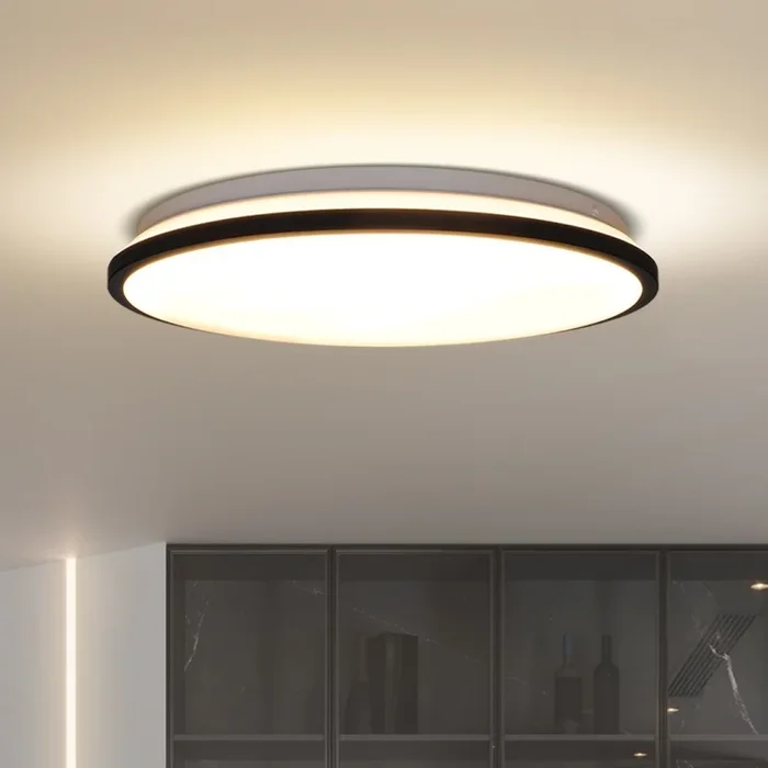Plafón LED regulable JAMIL LED/48W/230V 3000-6500K negro + control remoto