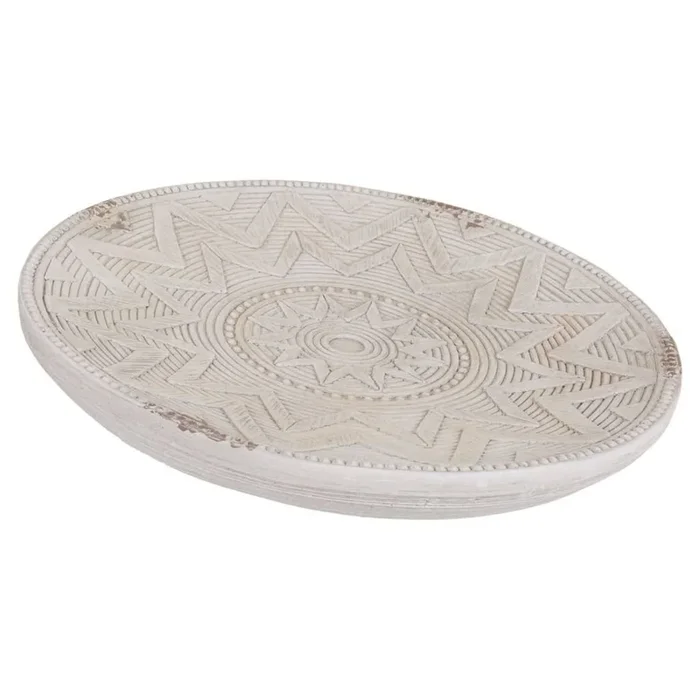 Plato decorativo de magnesio gris 50x50x06