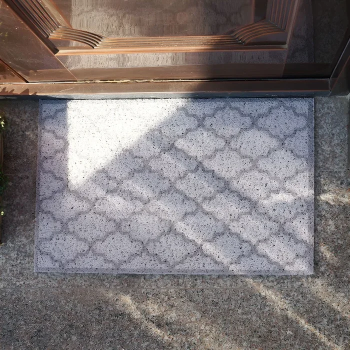 Polipropileno Alfombra Multicolor Marroquí Tapiz Antideslizante con Patrón de Azulejos para Interior – Gris oscuro 120 x 180 cm