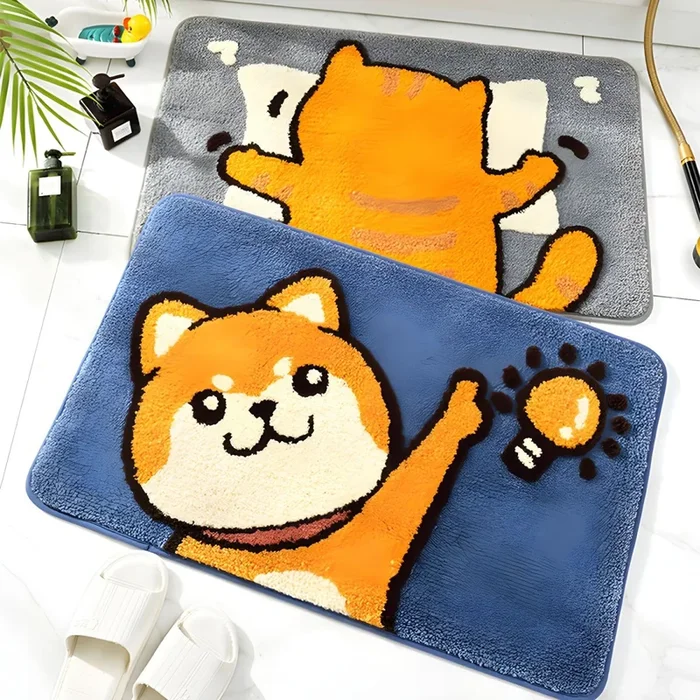 Polipropileno Tapete Infantil con Dibujo de Animal Alfombra Multicolor Antideslizante para Interior