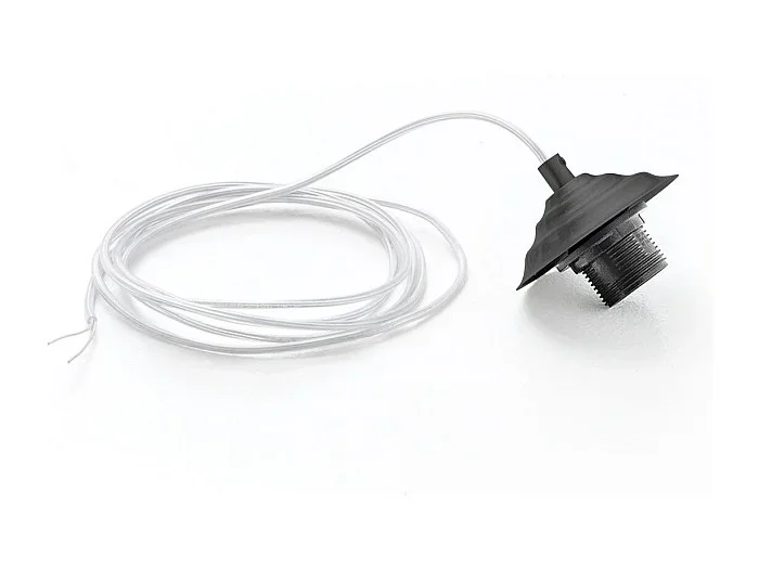 Portalámparas Alice negro con cable transparente para lámparas colgantes 1XE27 max 1X60W IP20 – Longitud máx 3 metros