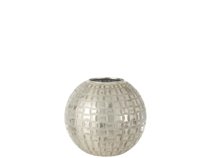 Portavelas alara cristal gris 30
