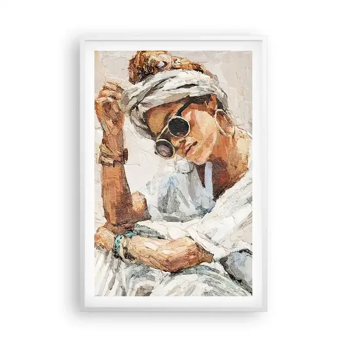 Póster en marco blanco – Retrato a pleno sol – 61×91 cm