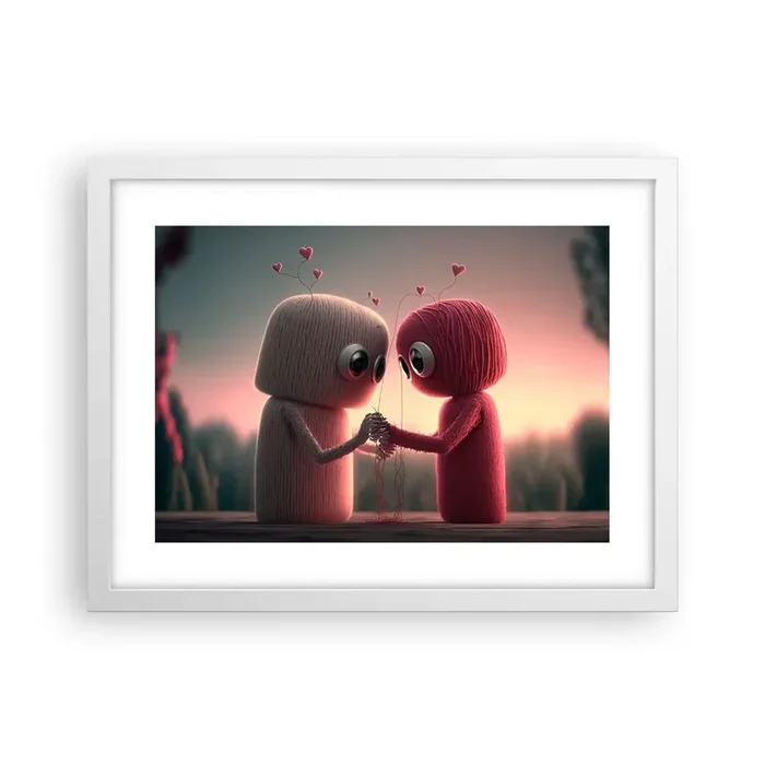 Póster en marco blanco – Todo el mundo puede amar – 40×30 cm