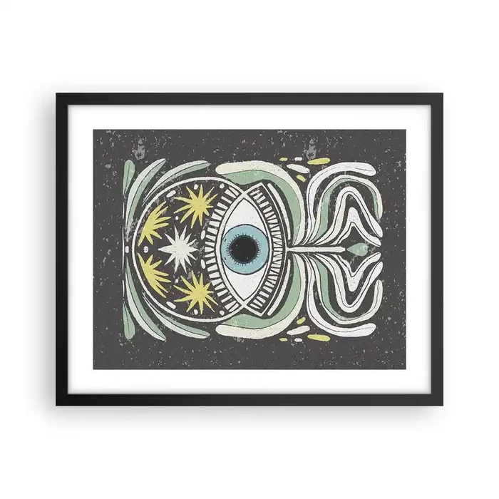 Póster en marco negro – Rituales tribales – 50×40 cm