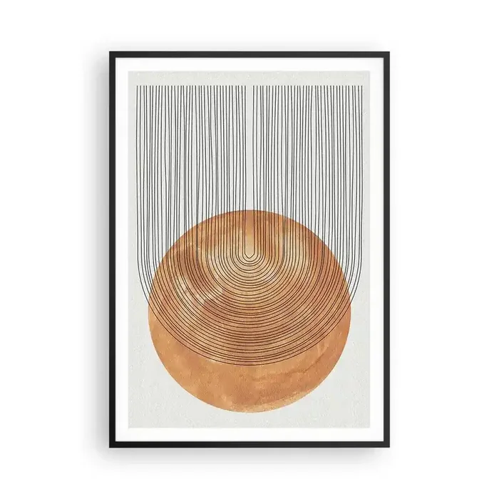 Póster en marco negro – Una composición soleada – 70×100 cm