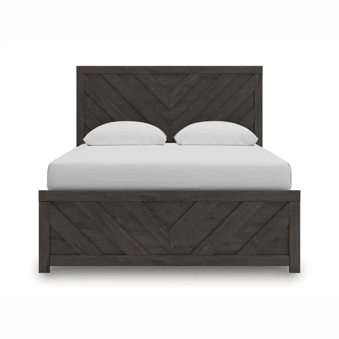 Prendonea Charcoal Queen Panel Bed
