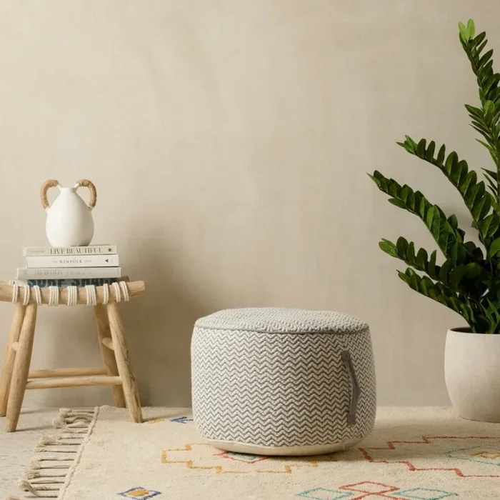 Puf gris Mond Gris – Kenay Home