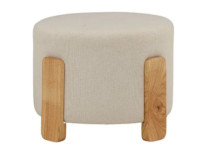 Puff Coffey, reposapiés Ø52,5cm marrón.