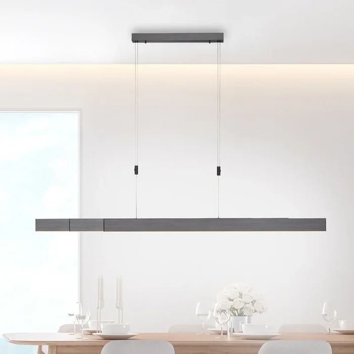 PURE Moto lámpara colgante LED con atenuador, gris